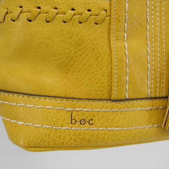b.o.c. Women's Mustard Yellow Double Handle Shoulder Bag with Tassel & Charm - Picture 5 of 13